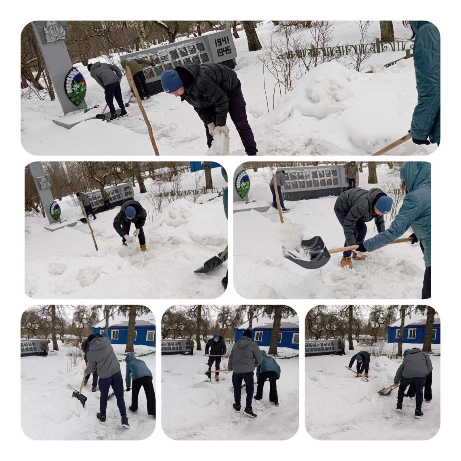 Субботник по уборке снега.